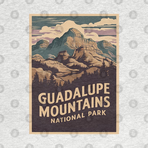 Guadalupe Mountains National Park Poster Illustration by Perspektiva